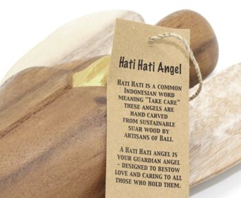 Hand Carved Wooden Guardian Angel Gift, 2 of 2