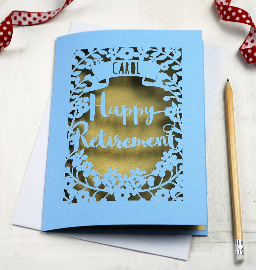 personalised papercut retirement card by pogofandango ...