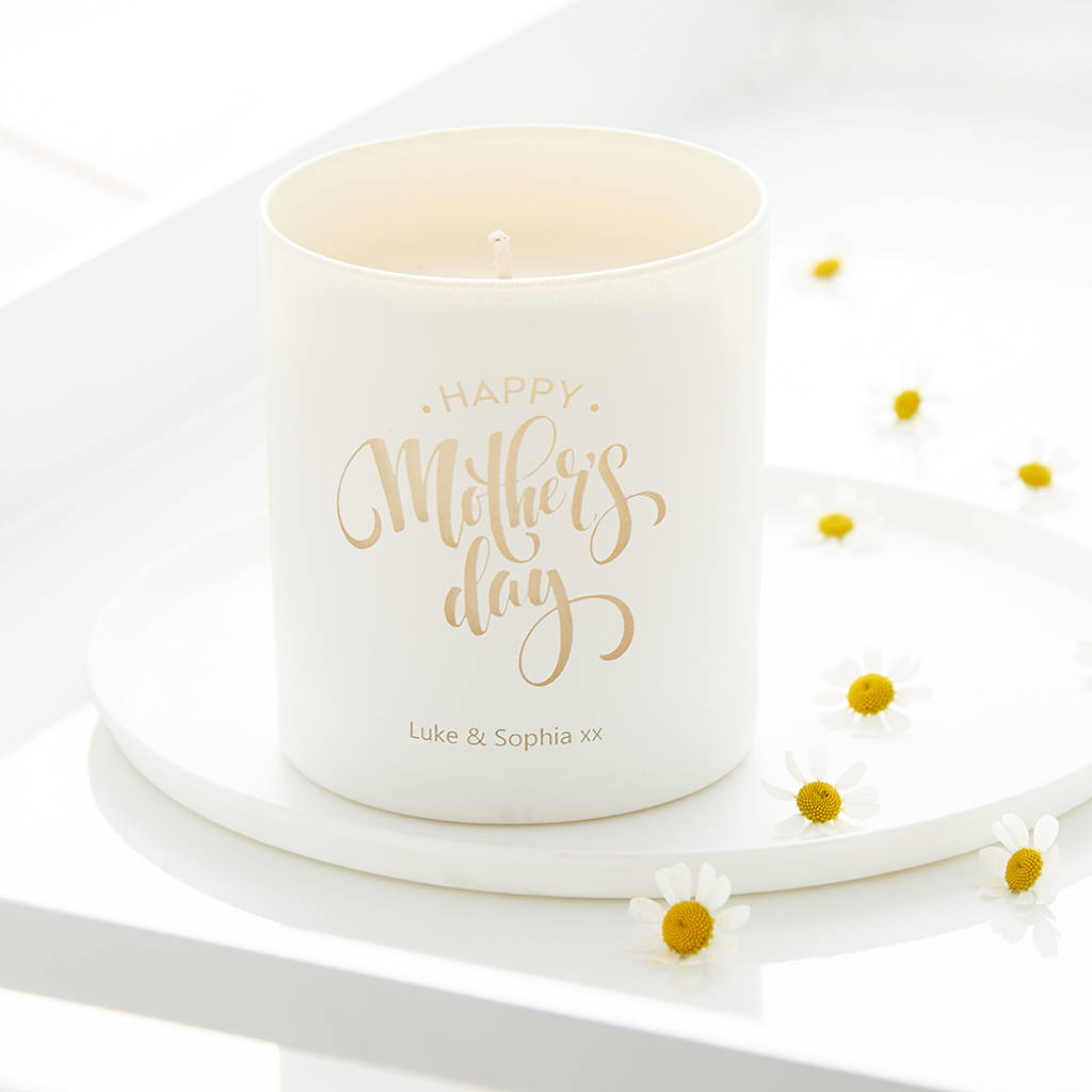 Personalised 'Happy Mother's Day' Scented Candle By Illumer