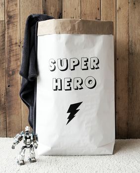 'Super Hero' Paper Storage Bag, 2 of 3