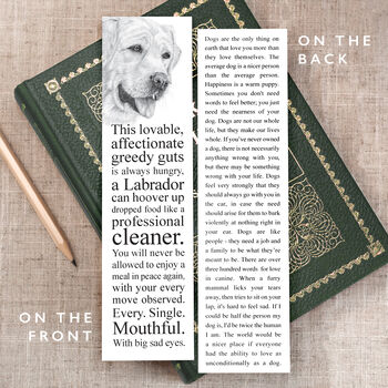 Funny Labrador Pet Dog Bookmark, 2 of 7
