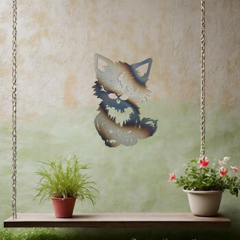 Cute Kitten Metal Wall Art For Garden, Gift Idea For Her, 9 of 10