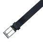 Thick Black Men's Leather Belt Distressed Finish Width '1.35 inches', thumbnail 2 of 7