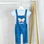 Butterfly Personalised Baby/Kids Denim Dungarees, thumbnail 5 of 6