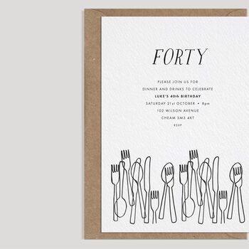 Fine Dining Birthday Party Invitations, 2 of 3