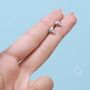 Vintage Inspired Hand Holding A Pearl Stud Earrings, thumbnail 2 of 10