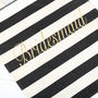 Personalised Black Striped Tote Bag, Bridal, thumbnail 1 of 2