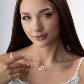 'Hope And Joy' Personalised Rainbow Name Necklace, 5 of 9