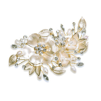 Silver, Gold Or Rose Gold Plated Floral Bridal Clip, 3 of 12