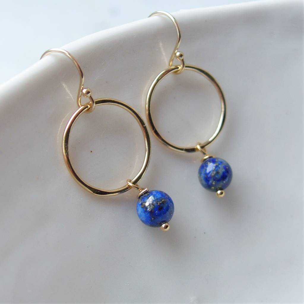 Lapis Lazuli Earrings By Hazey Designs Notonthehighstreet Lapis Lazuli Earrings
