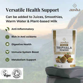 Ausha Organic Triphala Powder 100g Gut Health Digestion UK Certified Organic By Soil Association, 9 of 9