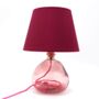 Recycled Blown Glass Lamp | 29cm | Ten Colours, thumbnail 1 of 12