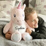 Pink Unicorn Teddy Personalised Pyjama Case, thumbnail 1 of 7