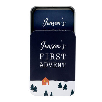 Personalised Baby's First Advent Calendar Tin, 3 of 8