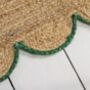 Scallop Jute Rug With Pink Stripe, thumbnail 6 of 7