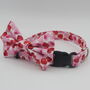 Pink And Red Hearts Valentines Dog Bow Tie, thumbnail 6 of 7