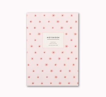A5 Pink Stars Notebook, Lined Journal, 2 of 6