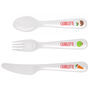 Personalised 'First Christmas Dinner' Three Piece Plastic Cutlery Set, thumbnail 3 of 3