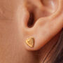 Personalised Heart Stud Earrings, thumbnail 2 of 4