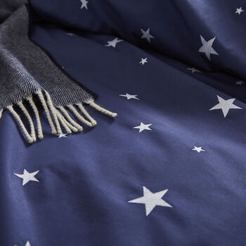 Navy Stars Organic Bed Linen From, 3 of 4
