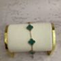 Rose Gold Green Clover Bracelet, thumbnail 5 of 6