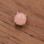 Sterling Silver Pink Opal Tiny Stud Earrings, thumbnail 7 of 12