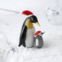 Glass Festive Penguin Family Figurine | Gift Box, thumbnail 1 of 5