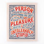 'Intolerably Stupid' Jane Austen Quote Print, thumbnail 7 of 7
