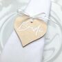 Wooden Heart Place Card Setting Personalised Favour, thumbnail 6 of 12