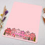 A4 Pink Letter Writing Paper With Town Village Border, thumbnail 2 of 4