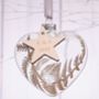 Personalised Couples Glass Heart Bauble, thumbnail 1 of 3