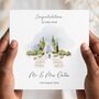 Personalised Mr And Mrs Wedding Card, On Your Wedding Day Watercolour Card, thumbnail 1 of 2