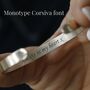 Cursive Personalised Silver Cuff Bracelet, thumbnail 3 of 6