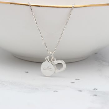 Zodiac Disc Necklace Personalised With Initial Charm, 3 of 12