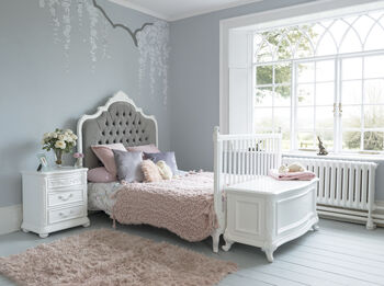 Ophelia Cot Bed Three In One White Fabric, 4 of 4