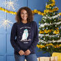Personalised Cotton Owl Family Adult Christmas Jumper, thumbnail 3 of 5