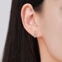 Sterling Silver Harp Stud Earrings, thumbnail 6 of 12