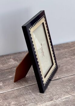 Natalini Navy Chequered Photo Frame, 4 of 4