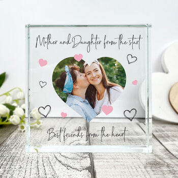 Personalised Mother And Daughter/Son Photo Crystal Token, 3 of 7