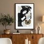 Infinity Eight Original Black Abstract Painting 50 X 70 Cm, thumbnail 1 of 2