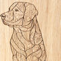 Personalised Solid Oak Labrador Dog Lead Holder, thumbnail 2 of 4