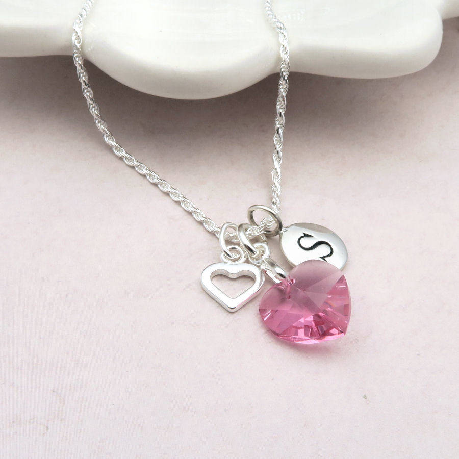 october birthstone crystal heart necklace by wished for ...