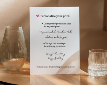 Mama Bear Mummy Poem Print – Personalised Mum Birthday Gift, 6 of 6