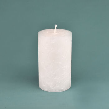 G Decor Adeline White Pearl Textured Pillar Candle, 3 of 5