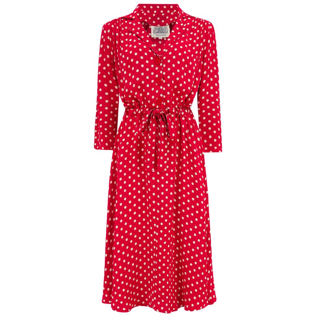 Milly Dress In Red Polka Dot Vintage 1940s Style By The Seamstress of ...