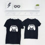 Player One Player Two Gamer T Shirt Set, thumbnail 2 of 4