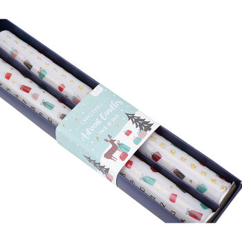 Christmas Presents Pack Of Two Advent Candles, 5 of 6