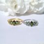 Ombre Green Tourmaline Ring In Sterling Silver, thumbnail 8 of 12