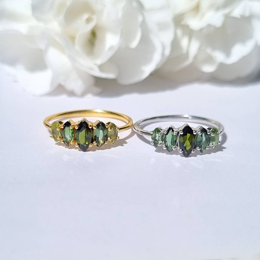 18K Rose Gold Mint Green Tourmaline & Diamond Ring 675826 | Australian  Opals | Shop Opal and Diamond Jewellery Australia