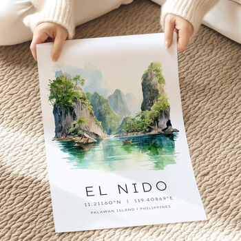 Philippines Travel Poster Of El Nido, 4 of 7